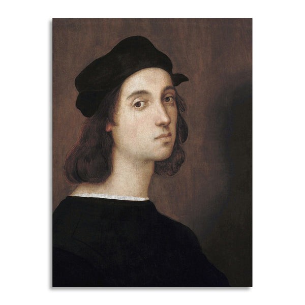 Quadro Stampa su Tela con Telaio in Legno Raffaello Sanzio - Self-portrait