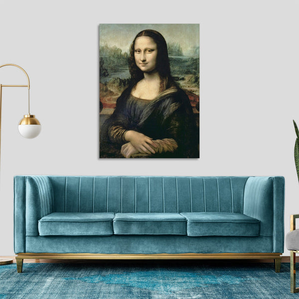 Quadro Stampa su Tela con Telaio in Legno Leonardo da Vinci - Mona Lisa