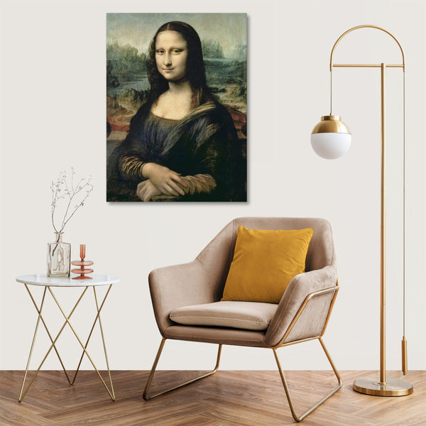 Quadro Stampa su Tela con Telaio in Legno Leonardo da Vinci - Mona Lisa