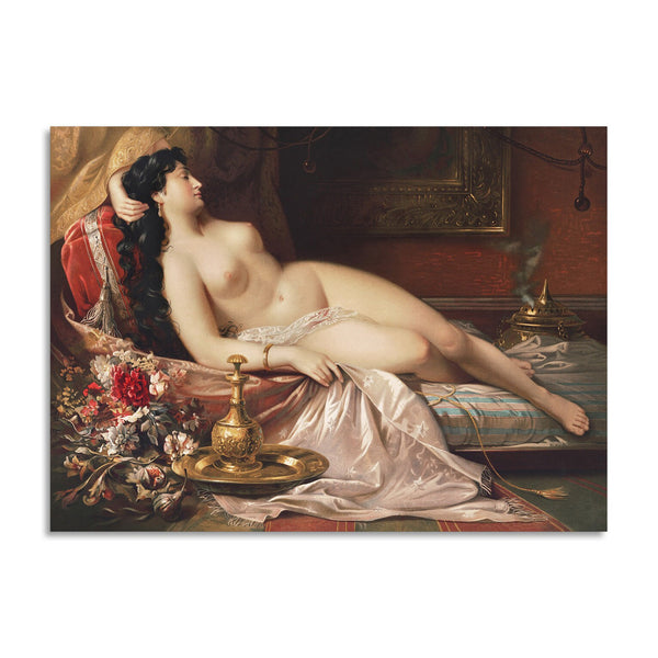 Quadro Stampa su Tela con Telaio in Legno Sensual nude portrait