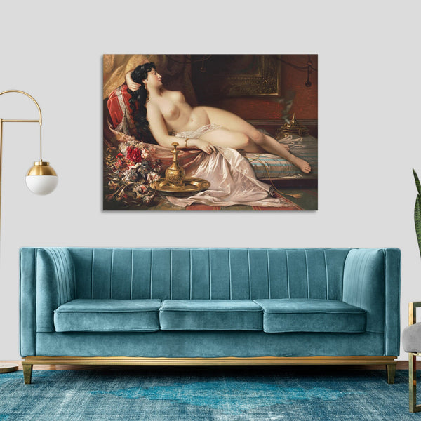 Quadro Stampa su Tela con Telaio in Legno Sensual nude portrait