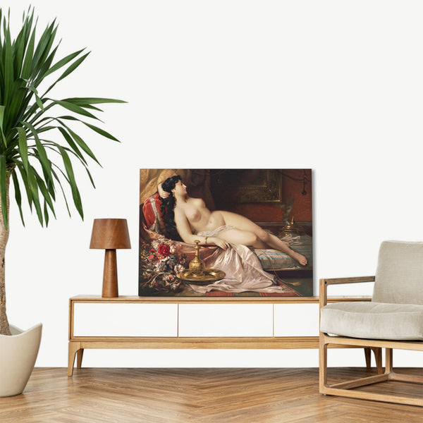 Quadro Stampa su Tela con Telaio in Legno Sensual nude portrait