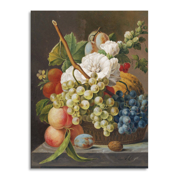 Quadro Stampa su Tela con Telaio in Legno Willem van Leen - Yellow and White Lilies