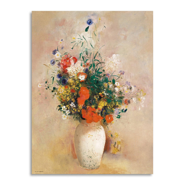 Quadro Stampa su Tela con Telaio in Legno Odilon Redon - Vase of Flowers