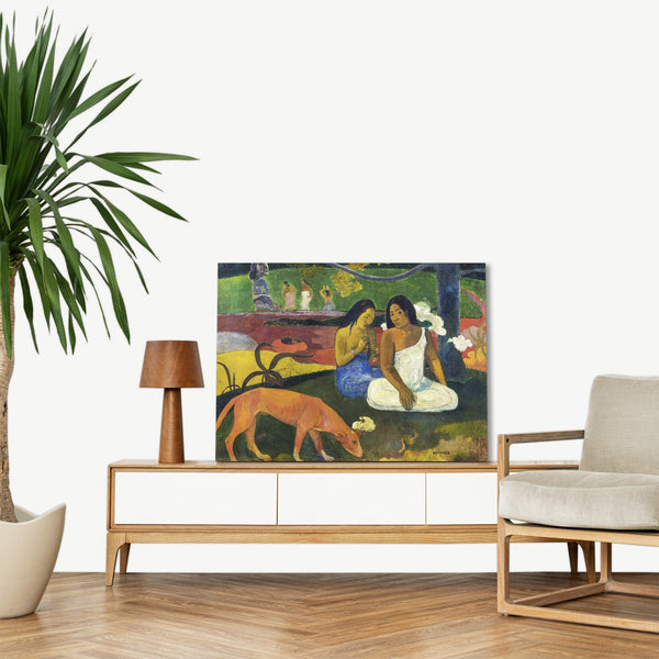 Quadro Stampa su Tela con Telaio in Legno Paul Gauguin - Arearea