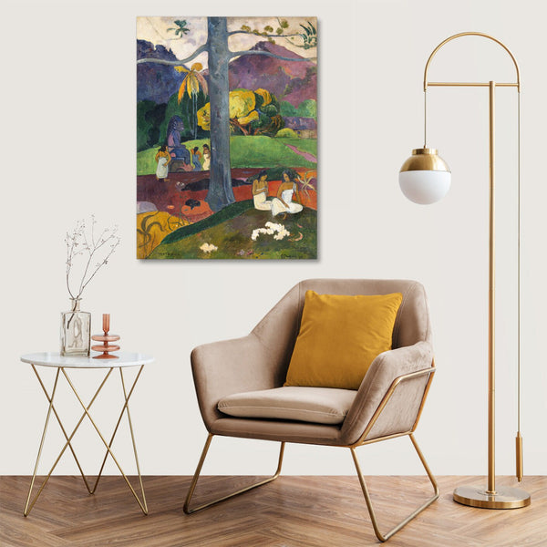 Quadro Stampa su Tela con Telaio in Legno Paul Gauguin - Mata Mua