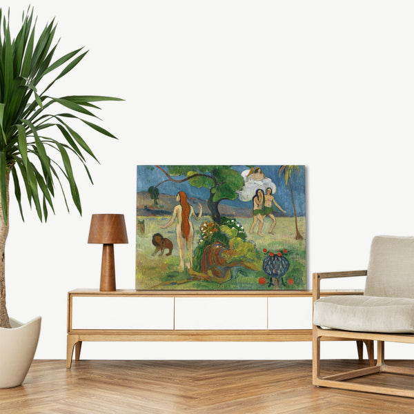 Quadro Stampa su Tela con Telaio in Legno Paul Gauguin - Paradise Lost
