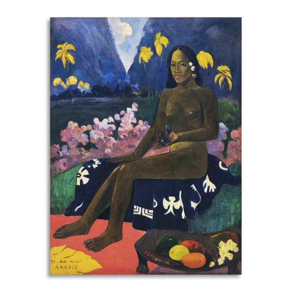 Quadro Stampa su Tela con Telaio in Legno Paul Gauguin - The Seed of the Areoi