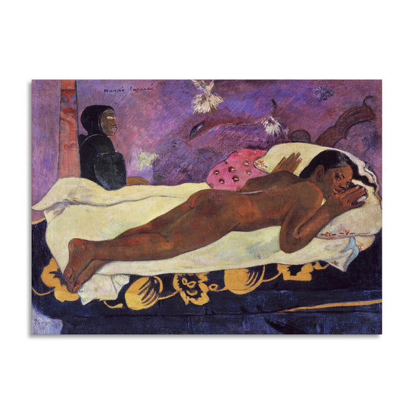 Quadro Stampa su Tela con Telaio in Legno Paul Gauguin - Spirit of the Dead Watching