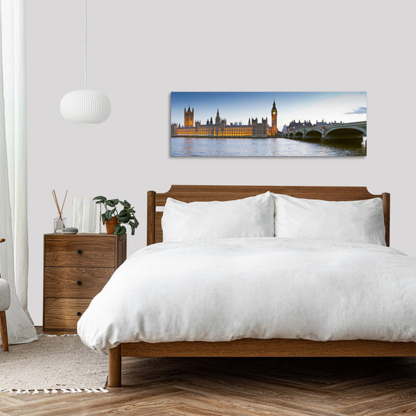 Quadro Stampa su Tela con Telaio in Legno paesaggio londra