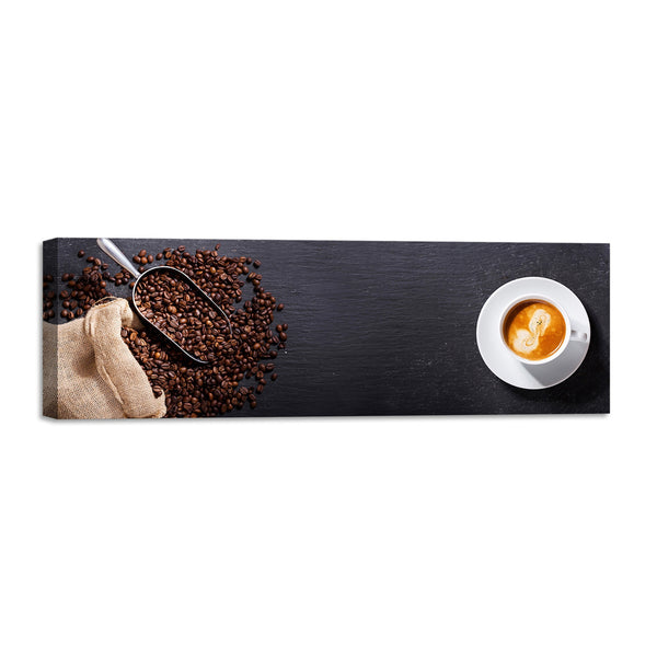 Quadro Stampa su Tela con Telaio in Legno cucina Caffè