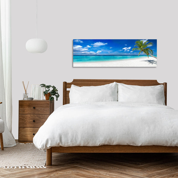 Quadro Stampa su Tela con Telaio in Legno paesaggio isola tropicale