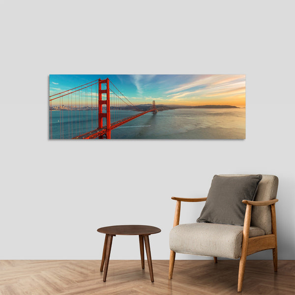 Quadro Stampa su Tela con Telaio in Legno paesaggio san francisco