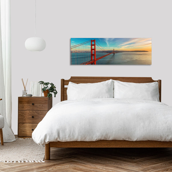 Quadro Stampa su Tela con Telaio in Legno paesaggio san francisco