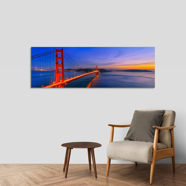 Quadro Stampa su Tela con Telaio in Legno paesaggio san francisco