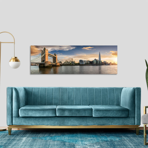 Quadro Stampa su Tela con Telaio in Legno paesaggio londra