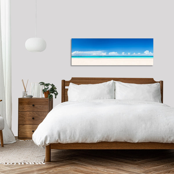 Quadro Stampa su Tela con Telaio in Legno paesaggio spiaggia mare