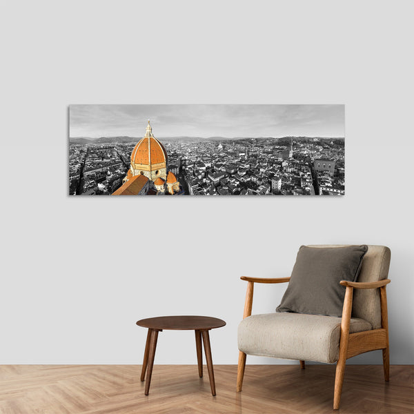 Quadro Stampa su Tela con Telaio in Legno paesaggio firenze