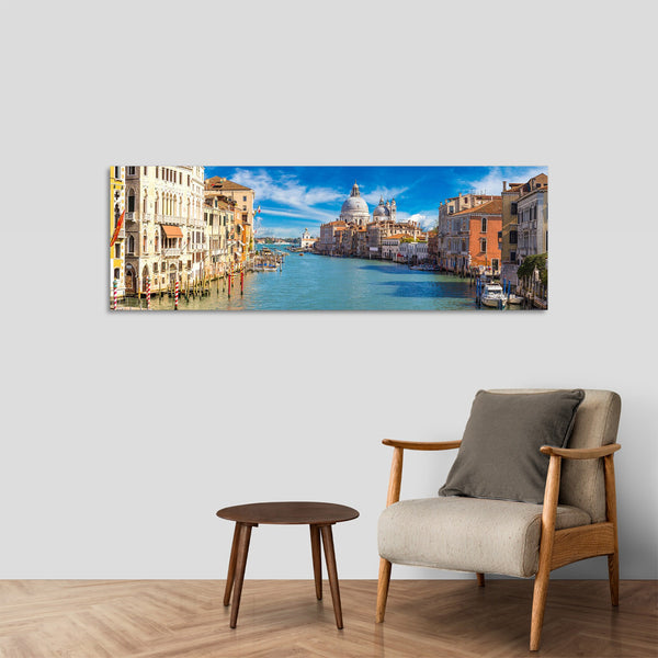 Quadro Stampa su Tela con Telaio in Legno paesaggio venezia