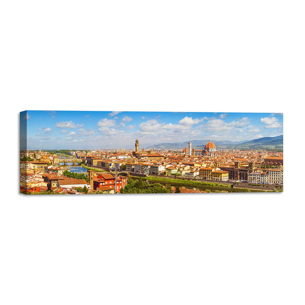 Quadro Stampa su Tela con Telaio in Legno paesaggio firenze