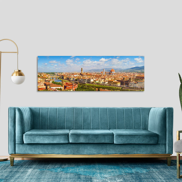 Quadro Stampa su Tela con Telaio in Legno paesaggio firenze