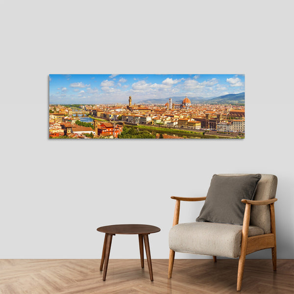 Quadro Stampa su Tela con Telaio in Legno paesaggio firenze