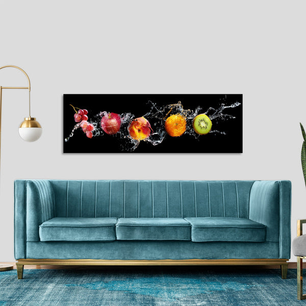 Quadro Stampa su Tela con Telaio in Legno cucina frutta