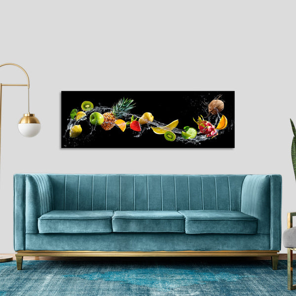 Quadro Stampa su Tela con Telaio in Legno cucina frutta