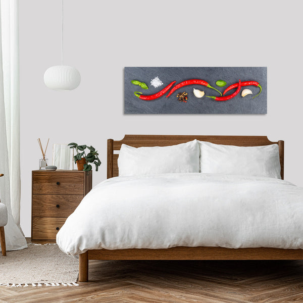 Quadro Stampa su Tela con Telaio in Legno cucina spezie