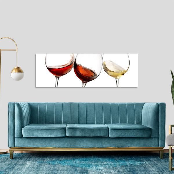 Quadro Stampa su Tela con Telaio in Legno cucina vino