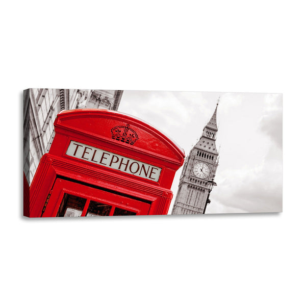 Quadro Stampa su Tela con Telaio in Legno paesaggio londra