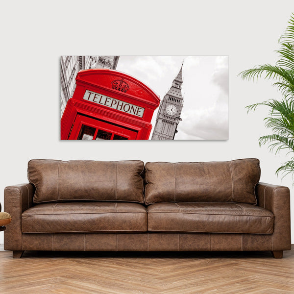 Quadro Stampa su Tela con Telaio in Legno paesaggio londra