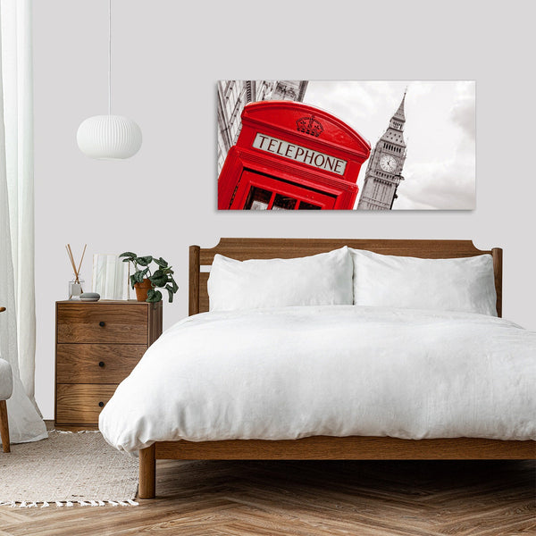 Quadro Stampa su Tela con Telaio in Legno paesaggio londra