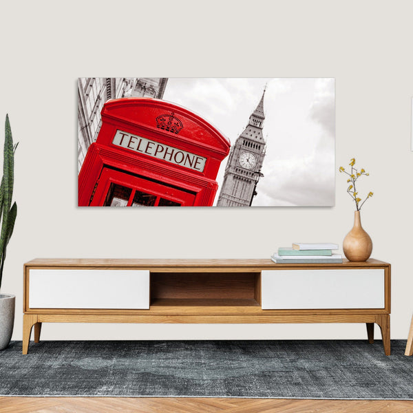 Quadro Stampa su Tela con Telaio in Legno paesaggio londra