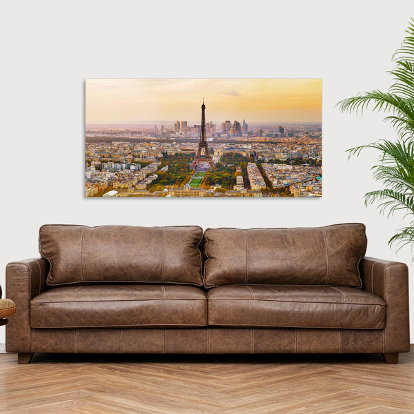 Quadro Stampa su Tela con Telaio in Legno paesaggio parigi