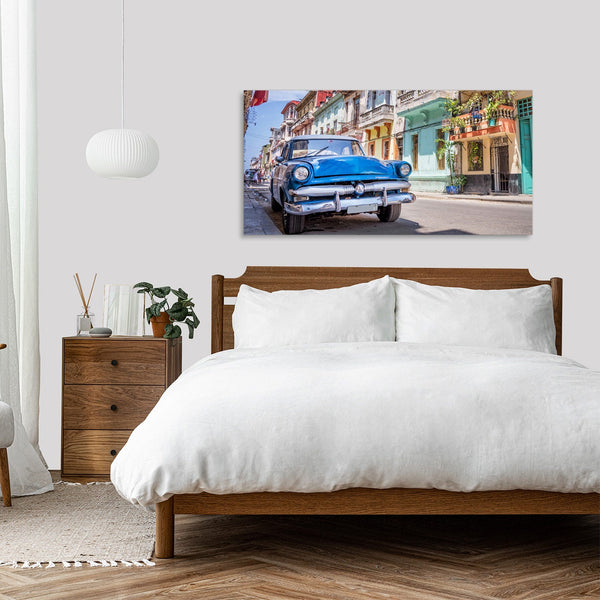 Quadro Stampa su Tela con Telaio in Legno paesaggio l'avana