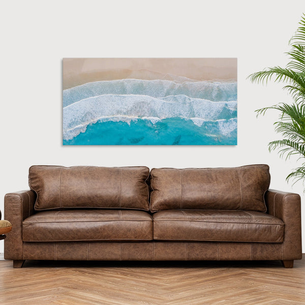 Quadro Stampa su Tela con Telaio in Legno paesaggio mare spiaggia