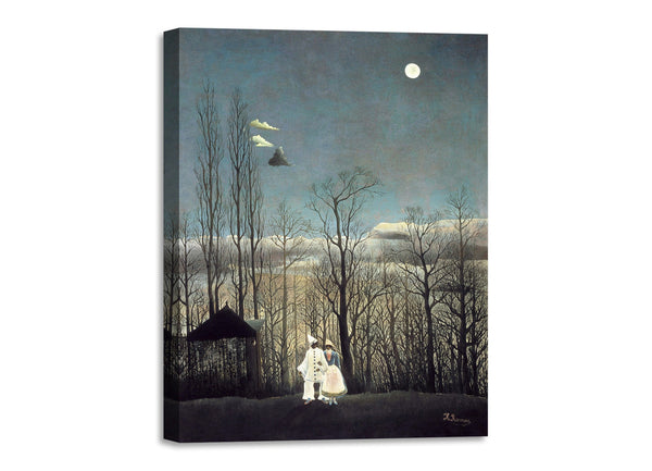 Quadro Stampa su Tela con Telaio in Legno Henri Rousseau - Carnival Evening (1886)