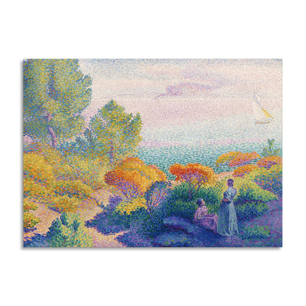 Quadro Stampa su Tela con Telaio in Legno Henri-Edmond Cross - Two Women