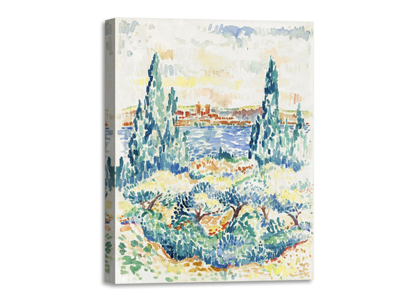 Quadro Stampa su Tela con Telaio in Legno Henri-Edmond Cross - Antibes