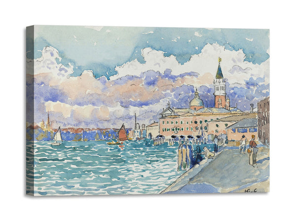 Quadro Stampa su Tela con Telaio in Legno Henri-Edmond Cross - Venice