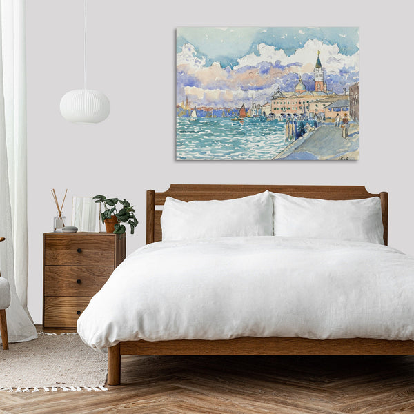 Quadro Stampa su Tela con Telaio in Legno Henri-Edmond Cross - Venice