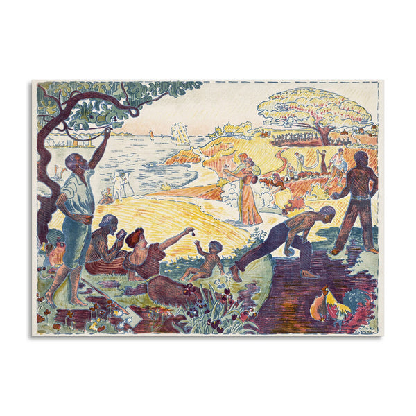 Quadro Stampa su Tela con Telaio in Legno Paul Signac - Harmonious Times