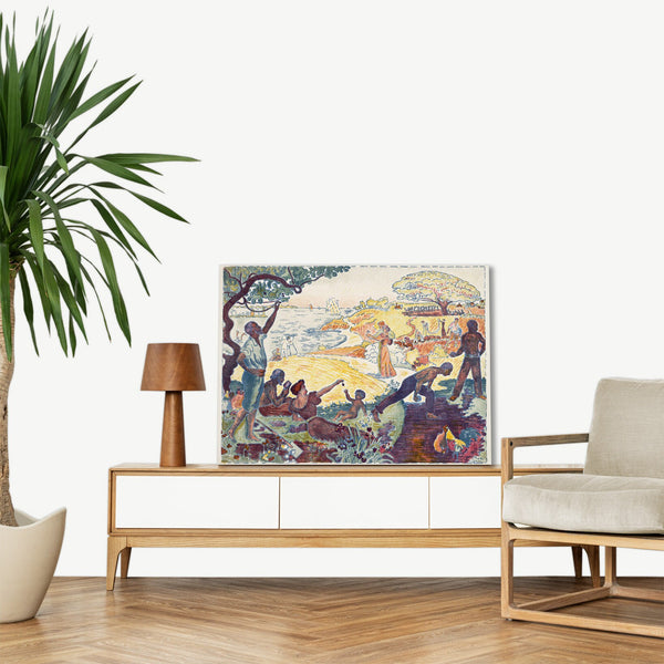 Quadro Stampa su Tela con Telaio in Legno Paul Signac - Harmonious Times