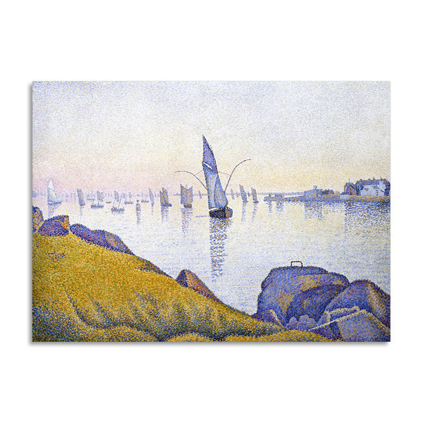 Quadro Stampa su Tela con Telaio in Legno Paul Signac - Evening Calm