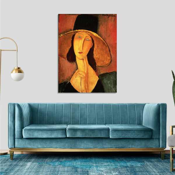 Quadro Stampa su Tela con Telaio in Legno Amedeo Modigliani - Madame Kisling