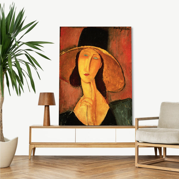 Quadro Stampa su Tela con Telaio in Legno Amedeo Modigliani - Madame Kisling