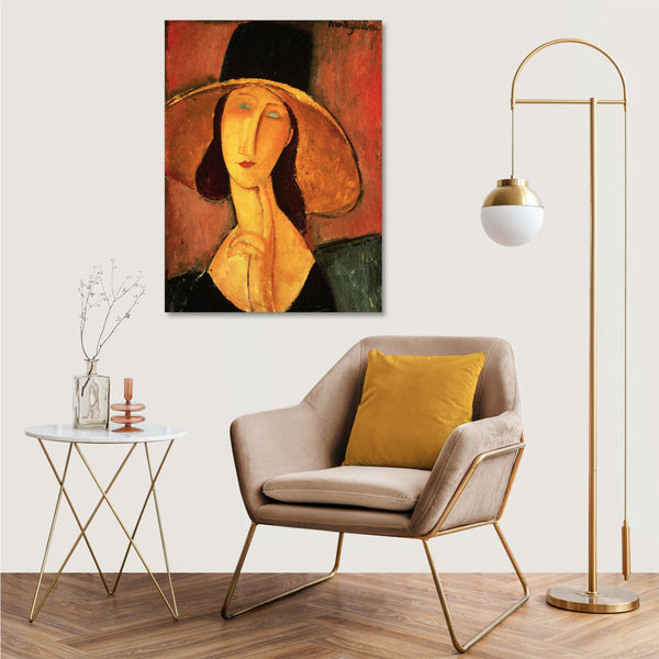 Quadro Stampa su Tela con Telaio in Legno Amedeo Modigliani - Madame Kisling
