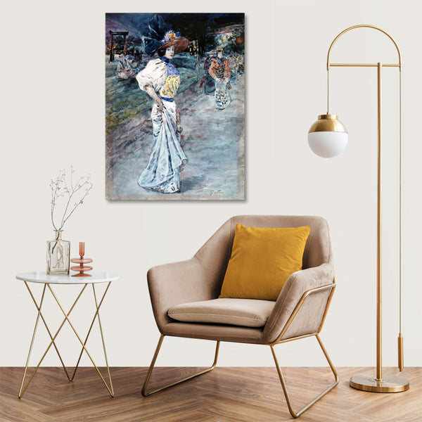 Quadro Stampa su Tela con Telaio in Legno Henry Somm - Elegant in a Japanese garden