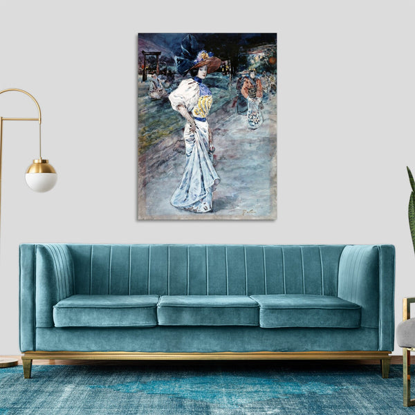 Quadro Stampa su Tela con Telaio in Legno Henry Somm - Elegant in a Japanese garden